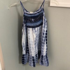 Girls Tie-dye blue dress.